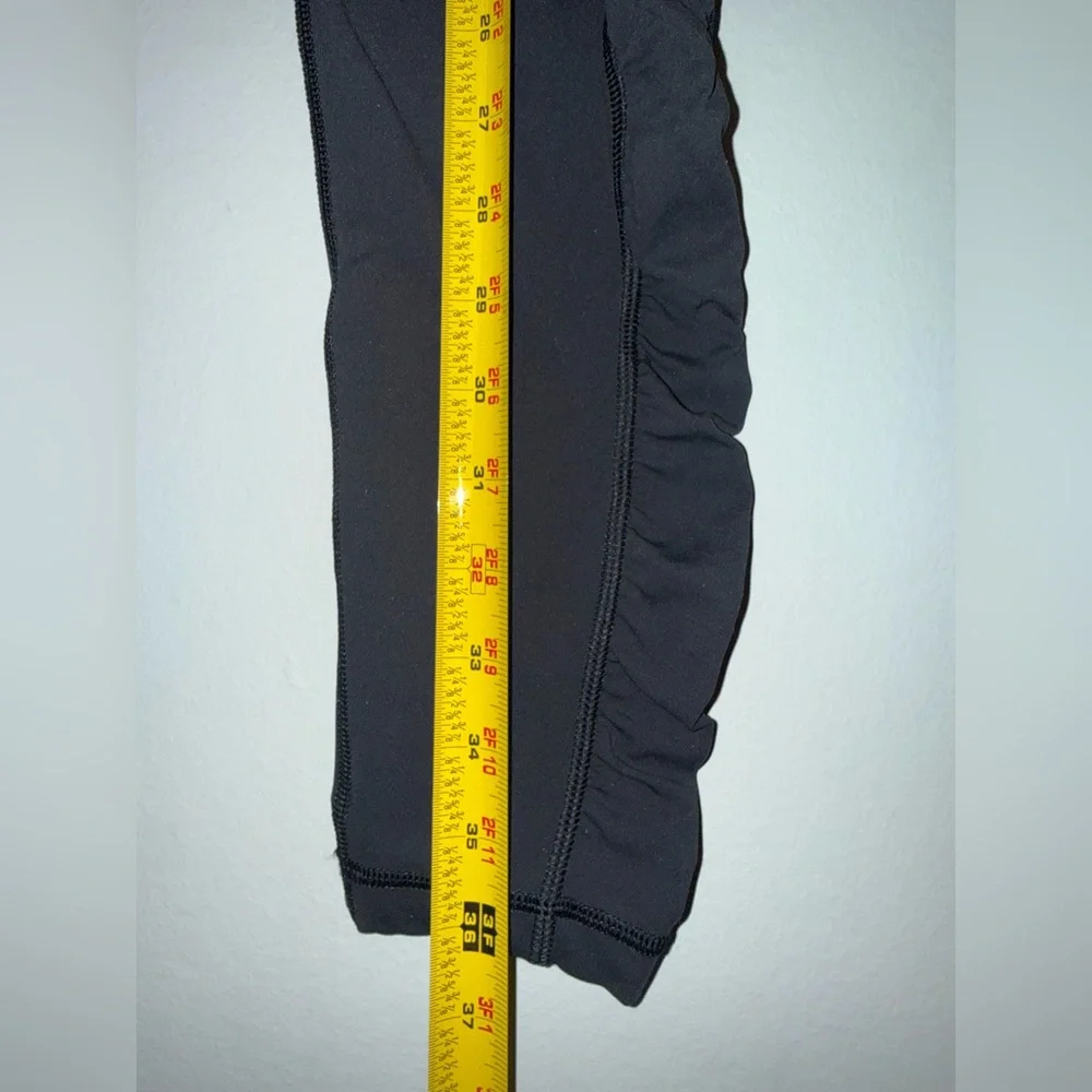LULULEMON Speed Tight *Brushed Interlock Black Quilt Reflect Ruched Leg pants 8✨ - Picture 5 of 14